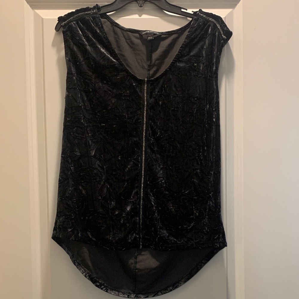Rock & Republic Black Velvet Top